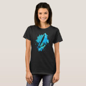Windsurfing Vintage Ocean Water Splash Windsurfer  T-shirt (Voorkant volledig)