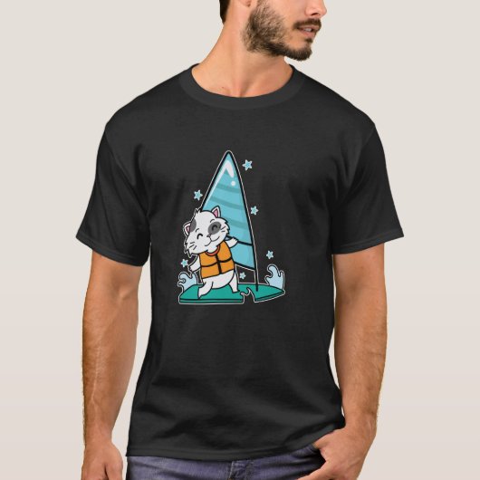 Windsurfingkat T-shirt (Voorkant)