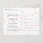 Windswept | Beach Wedding Photo Save the Date Aankondigingskaart (Achterkant)