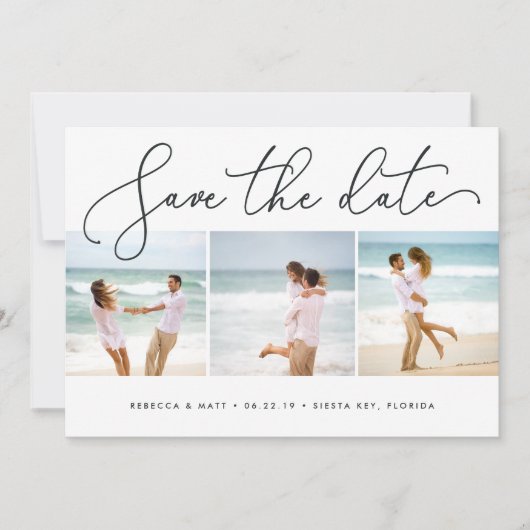 Windswept | Beach Wedding Save the Date Photo (Voorkant)