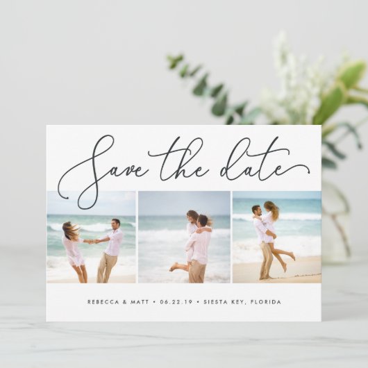 Windswept | Beach Wedding Save the Date Photo (Staand voorkant)