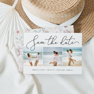 Windswept   Beach Wedding Save the Date Photo