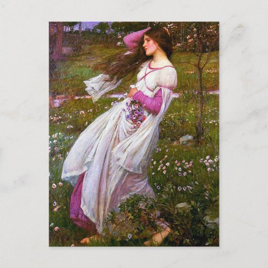 Windswept door John William Waterhouse Briefkaart (Voorkant)