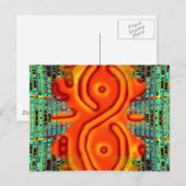 Windswept Extreme Design Oranje Urban Futurism Briefkaart (Voorkant / Achterkant)