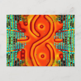Windswept Extreme Design Oranje Urban Futurism Briefkaart