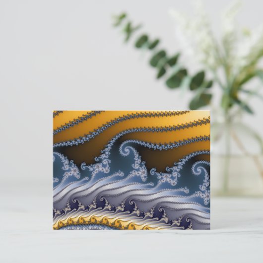 Windswept Fractal Art Briefkaart (Staand voorkant)