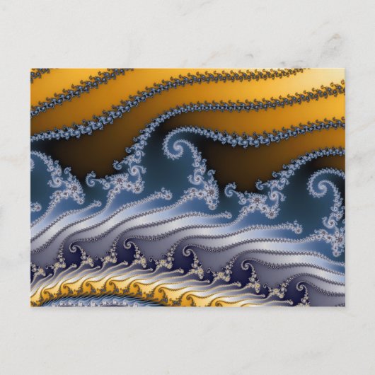 Windswept Fractal Art Briefkaart (Voorkant)