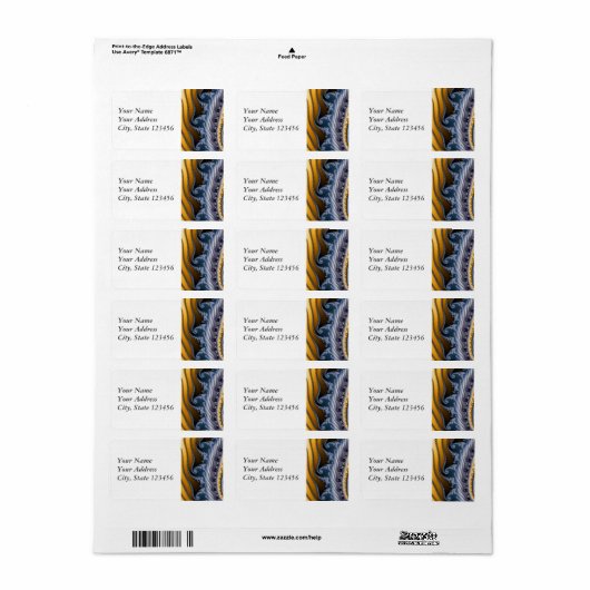 Windswept Fractal Art Etiket (Full Sheet)