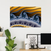 Windswept Fractal Art Poster (Thuiskantoor)
