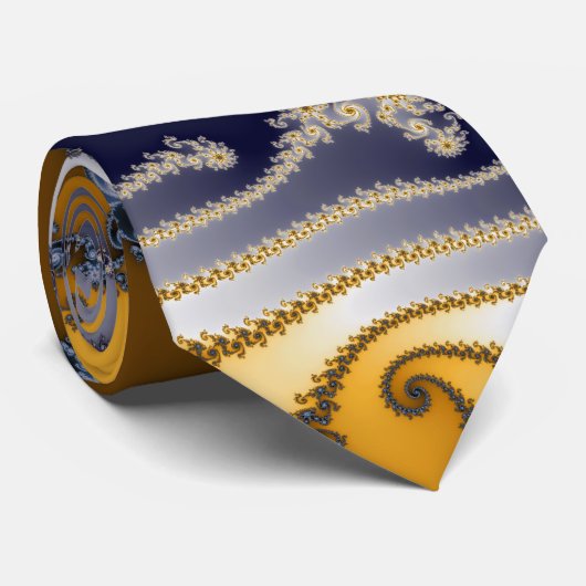 Windswept Fractal Art Stropdas (Opgerold)