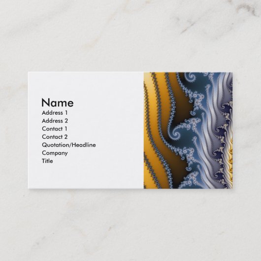 Windswept Fractal Art Visitekaartje (Voorkant)
