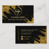 Windswept Glitter Black en Gold Perfume Visitekaartje (Voorkant / Achterkant)