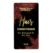 Windswept Glitter Black Hair Care Product Labels (Voorkant)