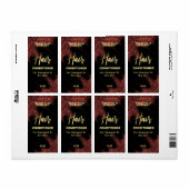 Windswept Glitter Black Hair Care Product Labels (Full Sheet)