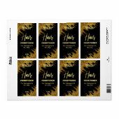 Windswept Glitter Gold Hair Care Product Labels (Full Sheet)