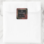 Windswept Glitter Red Black Gold Candle Labels (Tas)