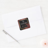 Windswept Glitter Red Black Gold Candle Labels (Envelop)
