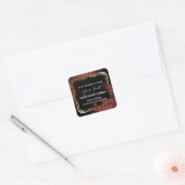 Windswept Glitter Red Gold Black Soy Candle Labels (Envelop)