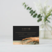 Windswept Gouden Cape Cod Duin Mail Back RSVP Kaar Informatiekaartje (Staand voorkant)