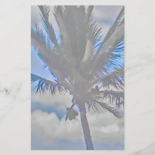 Windswept palmboom briefpapier papier