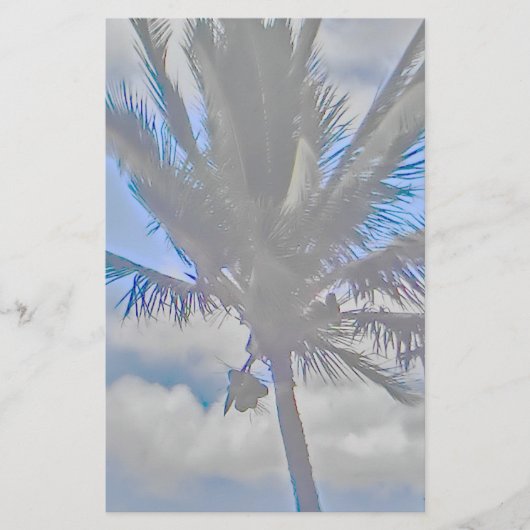 Windswept palmboom briefpapier papier (Voorkant)