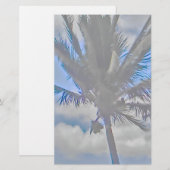 Windswept palmboom briefpapier papier (Voorkant / Achterkant)