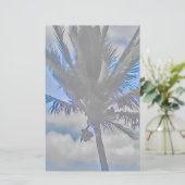 Windswept palmboom briefpapier papier (Staand voorkant)