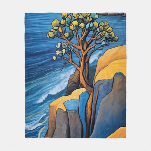 Windswept Serenity Fleece Deken (Voorkant)