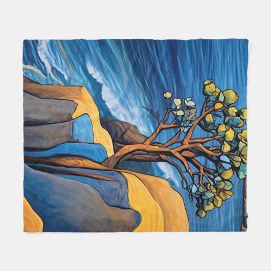 Windswept Serenity Fleece Deken (Voorkant (Horizontaal))