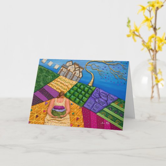 Windswept Whimsy Kaart (Gele Bloem)