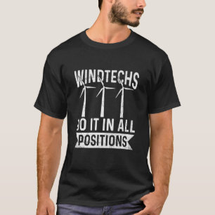 Windtechneuten doen het in alle standen voor een t t-shirt