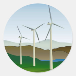 Windturbine bij Lake Ronde Sticker