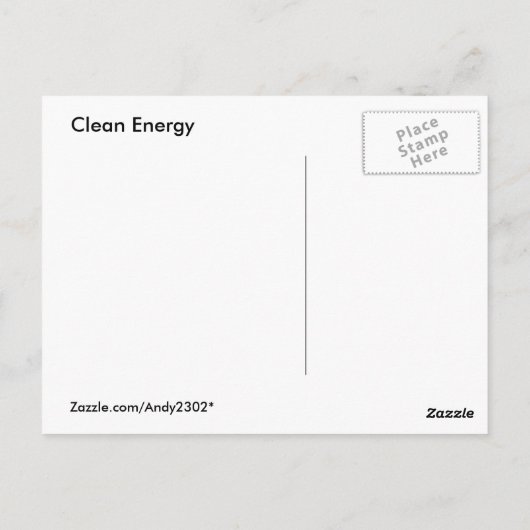 Windturbine ~ briefkaart (Achterkant)