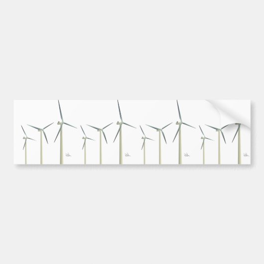 Windturbine Bumpersticker (Voorkant)