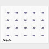 Windturbine en zonnepanelen ronde sticker (Vel)
