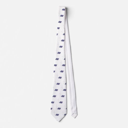 Windturbine en zonnepanelen stropdas (Voorkant)