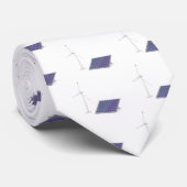 Windturbine en zonnepanelen stropdas (Opgerold)