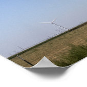 Windturbine in een plattelands-Oklahoma-veldenkleu Poster (Hoek)