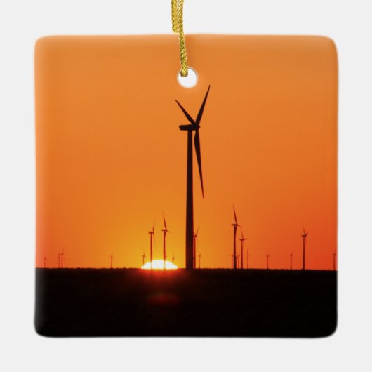 Windturbine Keramisch Ornament (Voorkant)
