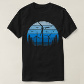 Windturbine Retro Green Renewable Energy Windmill T-shirt (Design voorkant)