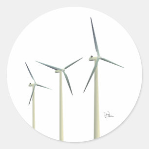 Windturbine Ronde Sticker