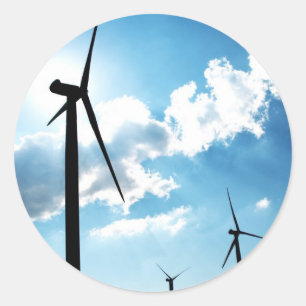 Windturbine Ronde Sticker