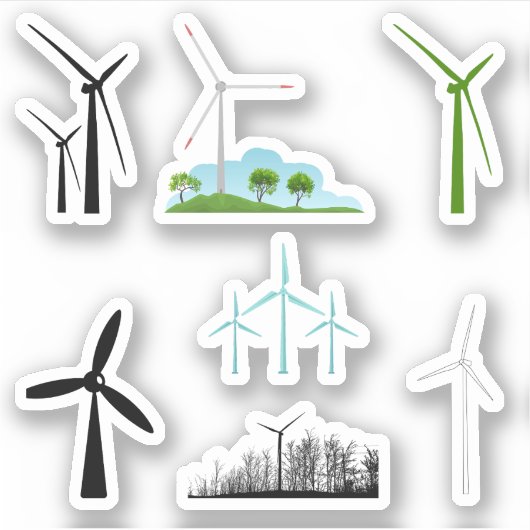 Windturbine Stickers (Voorkant)