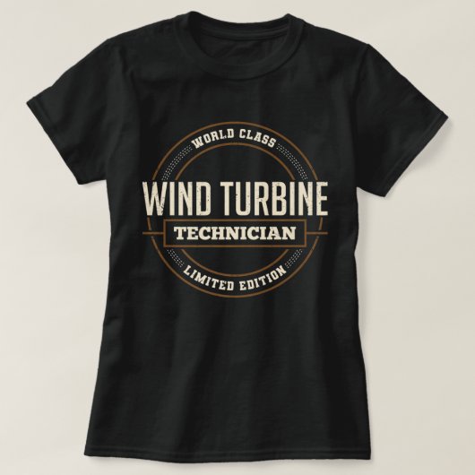 Windturbine-technicus van wereldklasse Tech Funny T-shirt (Design voorkant)