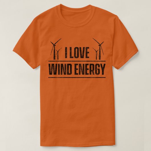 Windturbine windenergie hernieuwbare energie t-shirt (Design voorkant)