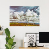 Windturbinegeneratoren Poster (Thuiskantoor)