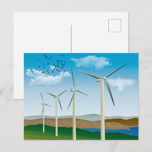 windturbines briefkaart (Voorkant / Achterkant)