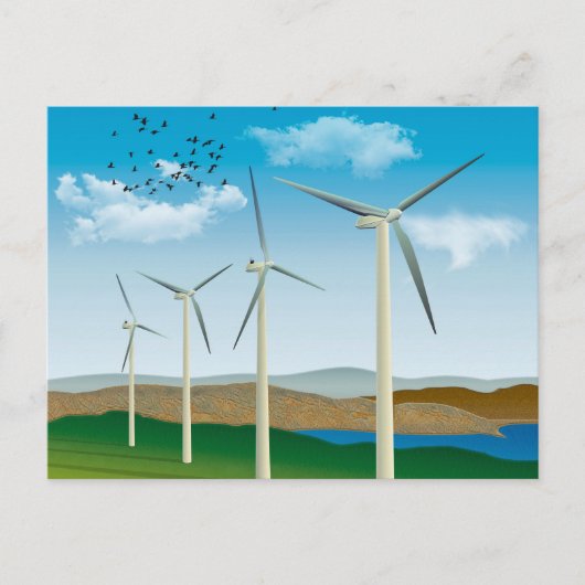 windturbines briefkaart (Voorkant)