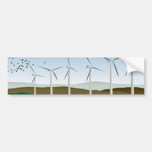 windturbines bumpersticker (Voorkant)