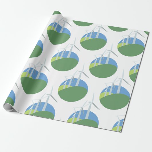 windturbines cadeaupapier (Uitgerold)